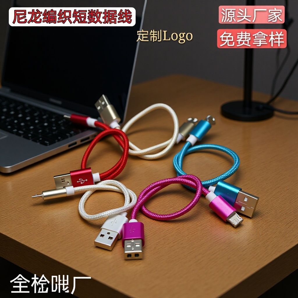 编织数据线typec安卓数据线尼龙 数据线30cmType C充电线厂家直销