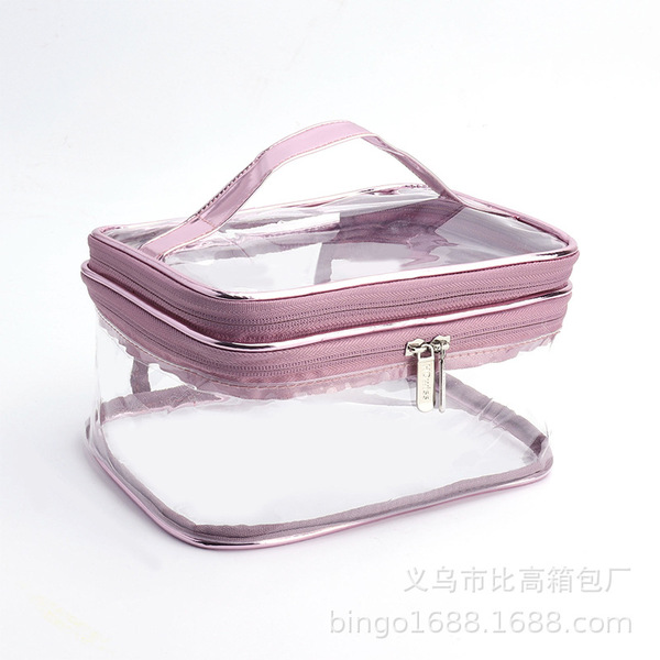 Capacious cosmetic bag PVC