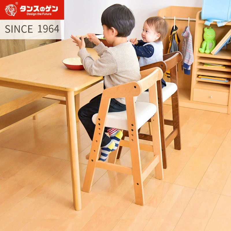 Тщательно отобранный детский обеденный стул из бука GEN, детское сиденье для кормления, домашний стул для младенцев из массива дерева, стул для учебного стола или обеденного стола.