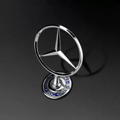 Mercedes-Benz E300L engine hood emblem, C200 modification, E260 original, C180 black E engine hood, S emblem (Car logo) - standard-