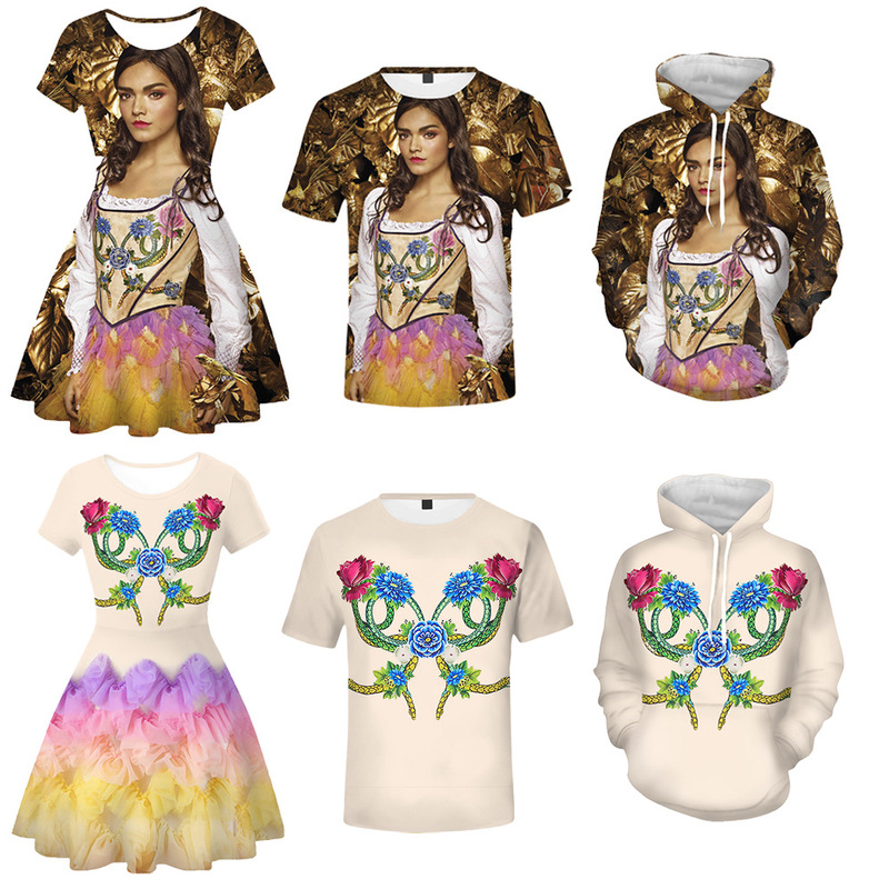 Clothing cross-border New Hunger Game: Song of Ming Wu and snake cos dress sweater women's T-shirt short sleeve children's clothing