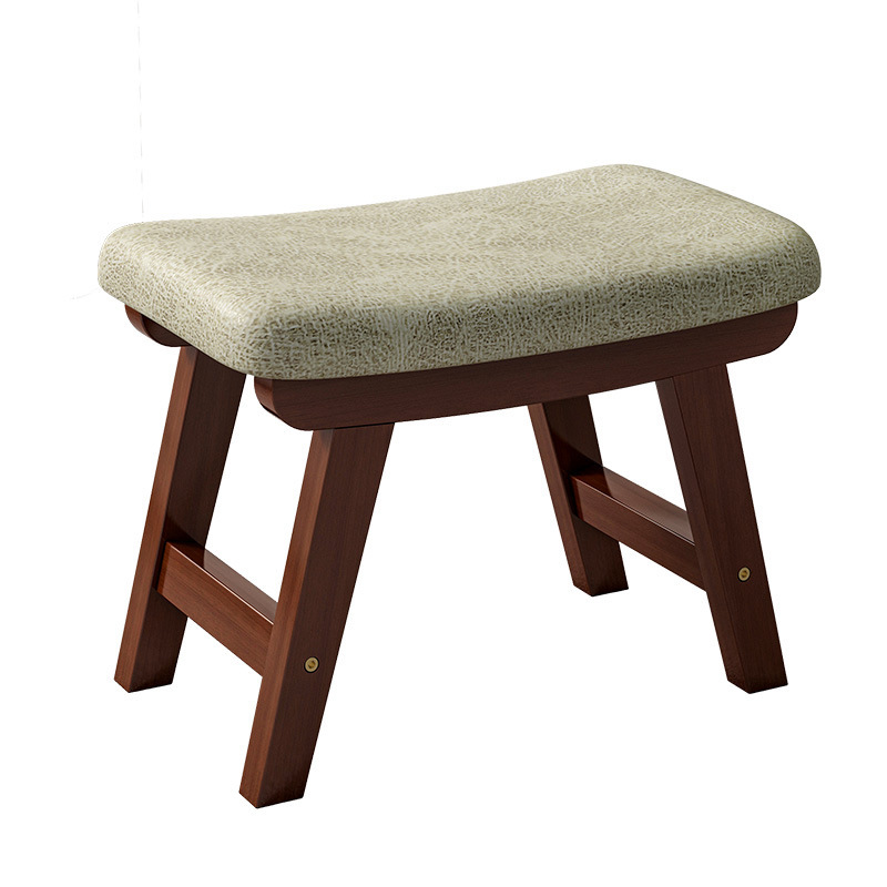Taburetes de madera sólida para el hogar, taburetes bajos para la sala de estar, taburetes creativos para adultos, taburetes de sofá simples, taburetes de zapatos rojos