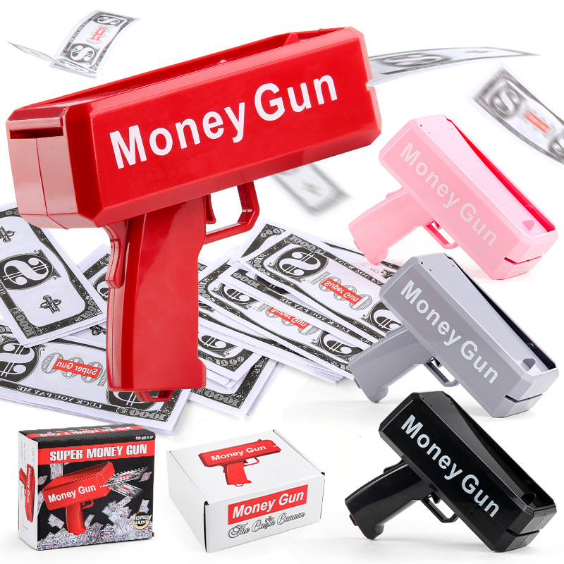Pistola eléctrica de pulverización de dinero Pistola de dinero Juguetes Pistola de juguetes Bones de juguetes Juguetes Pistolas de boda