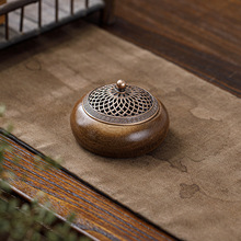 胡桃木茶道盘香香炉批发价托线实木家用茶道檀香底座盘创意摆件