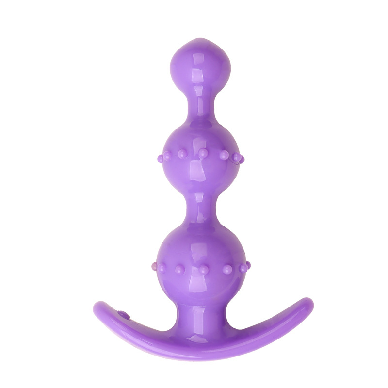 Chrysanthemum Anal Plug, Purple TPE Outdoor-Wear Anal Toy — detail image 2