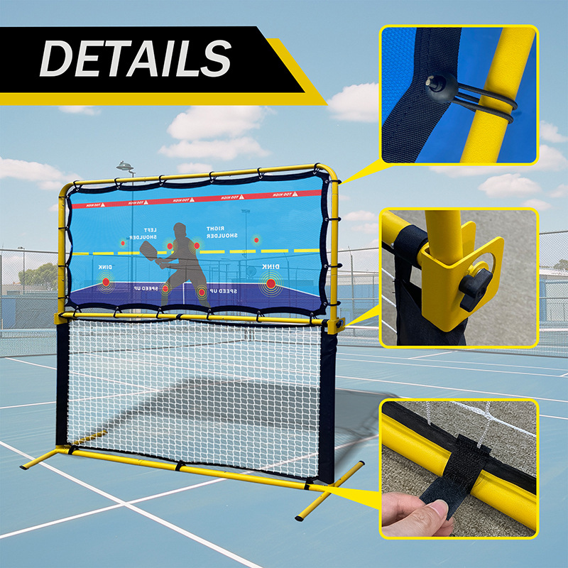 Multifunctional Pickleball Net Rack Tennis Training Rebound Net Adjustable Height Pickleball Dink Practice Rebound Rack