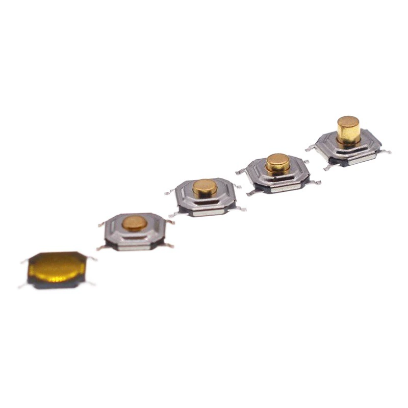 Сенсорный переключатель 4*4*1,5-6 мм Водонепроницаемая медная Кнопка 5,2*5,2 мм 4 ножной патч-переключатель TS-030