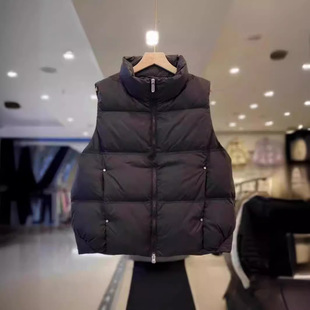 2025 New Autumn and Winter Lightweight Loose Stand-Up Collar Waistcoat Vest Fashionable Versatile Vest Jacket down Vest for Women