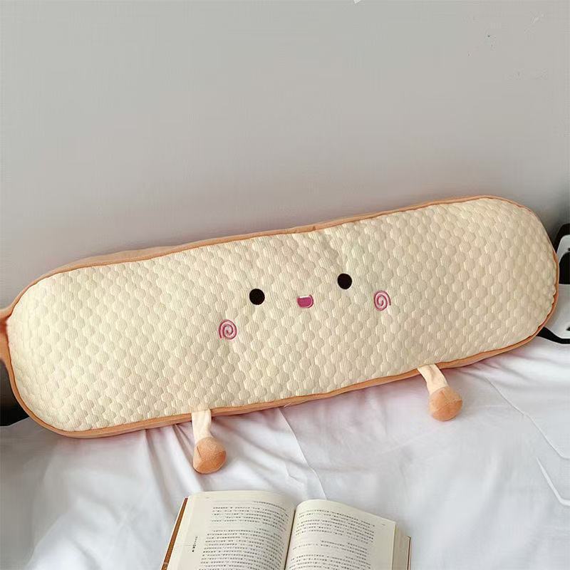 almohada de peluche pan tostado de peluche dormitorio dormitorio de niñas dormitorio cama lateral dormir clip piernas de peluche cojines almohada