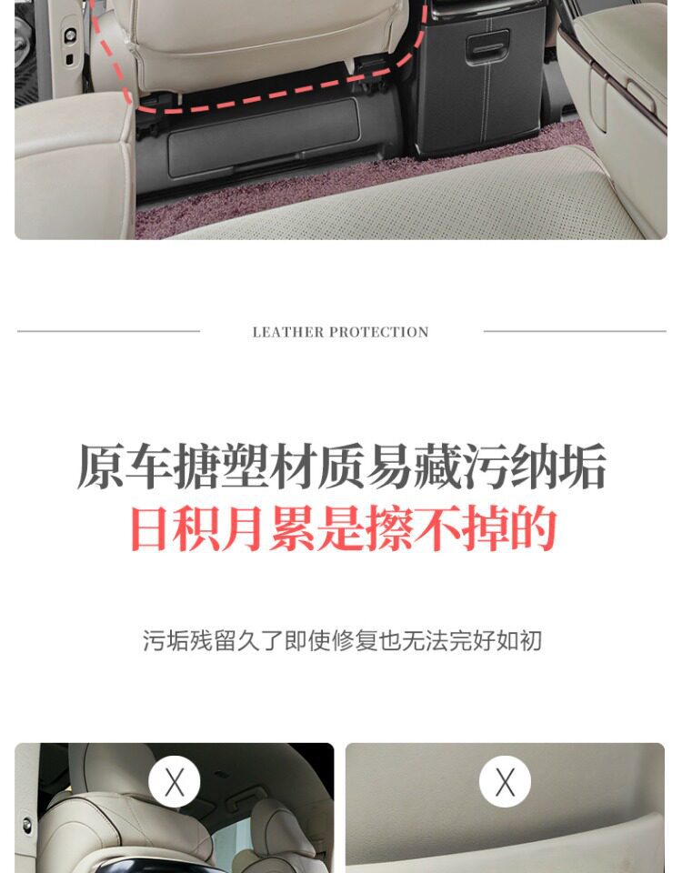 Suitable for Toyota 24 Models Alphard Seat Back Anti-Kick Pad Alphard40 Interior Accessories Modification