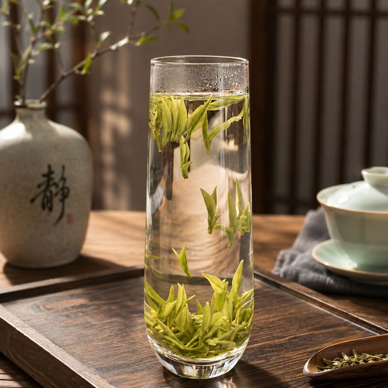 New Green Tea Cup Fine High Glass Cup Houkui Tea House Special Heat-resistant Household Japanese-style Transparent Tea Cup