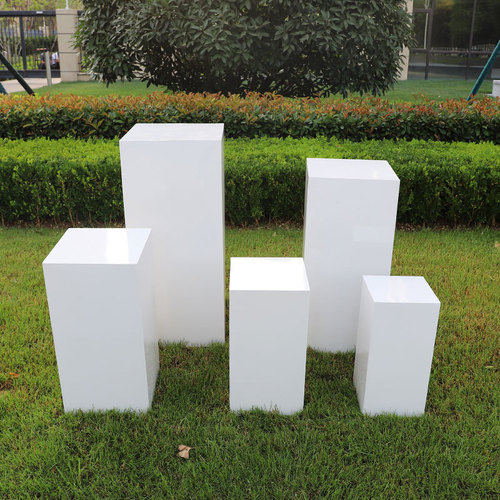 Wholesale new wedding props wrought iron square pillars road guide dessert table cylinder wedding stage decoration ornaments window display