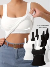 X 51951 Comfortable Wide Strap Yoga Vest ���ƴ��ص汳��