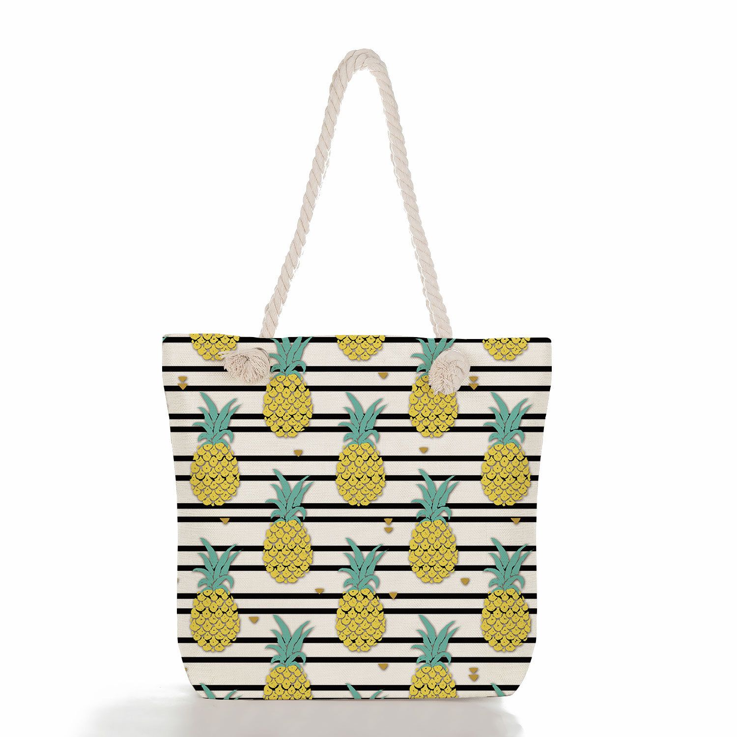 Women's Cotton And Linen Fruit Strawberry Cute Square Zipper Tote Bag display picture 17