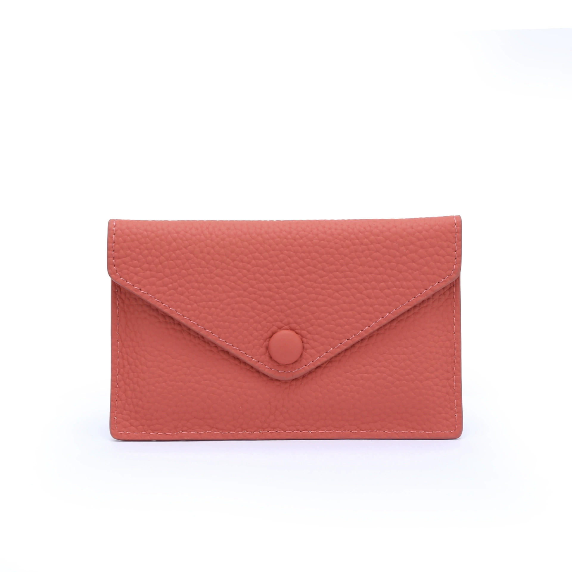 Short leather capacious wallet, cowhide, genuine leather
