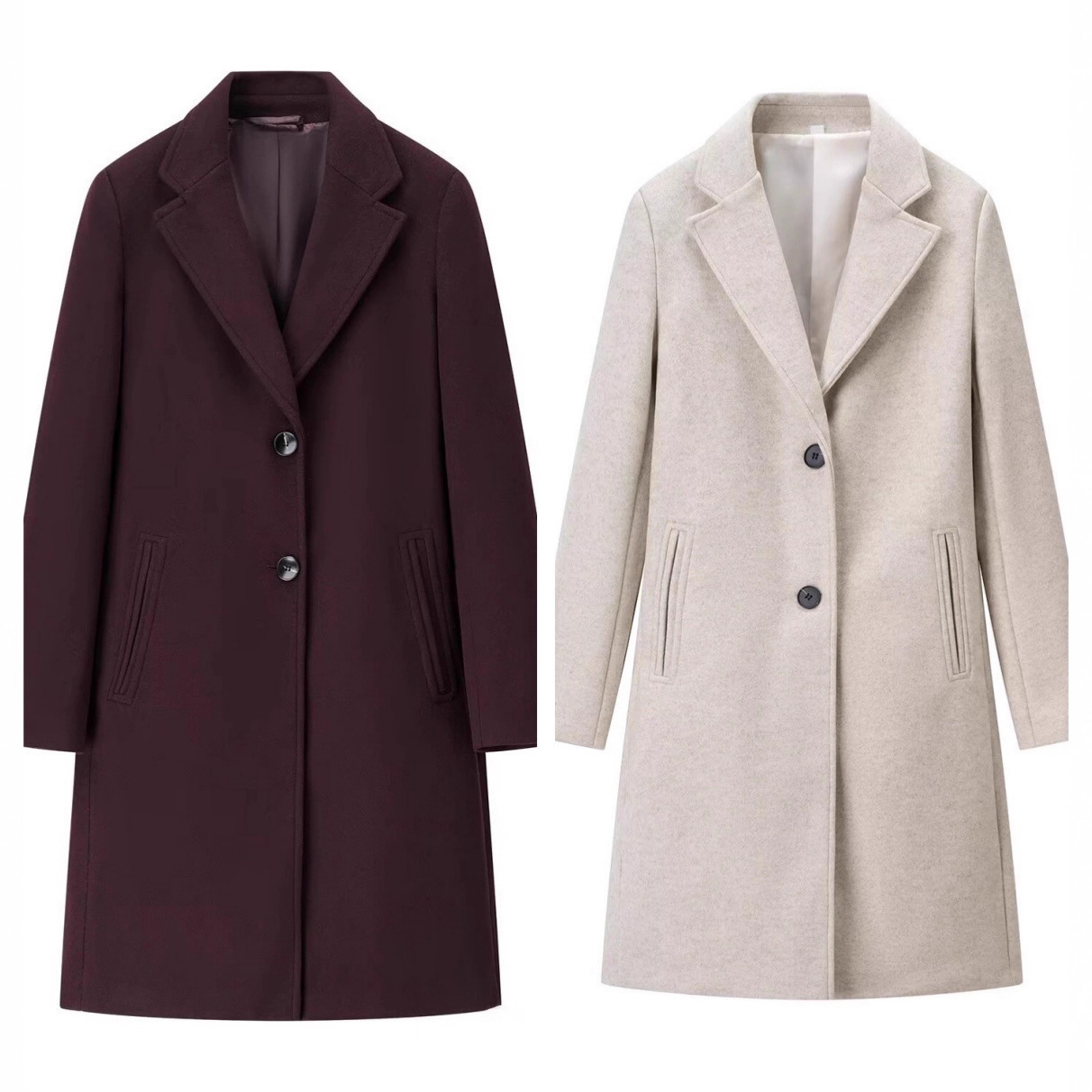 Foreign Trade Autumn and Winter New French Women's Suit Collar High-End Slit Soft Shoulder Pad Elegant Outwear Jacket Trendy