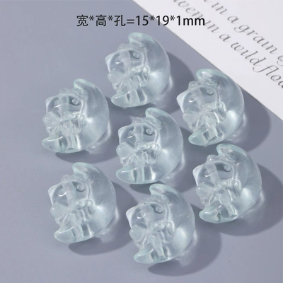 Piezoelectric Mint Green Crystal Zərgərlik ara hissələri - no-14-moon-kt-cat