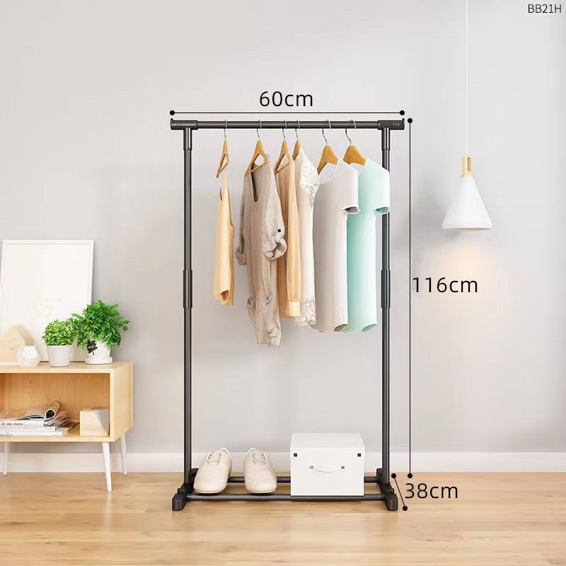 Percha de secado de ropa para piso de dormitorio doméstico balcón colgante de aire plegable dormitorio de estudiantes simple almacenamiento de ropa barra fría