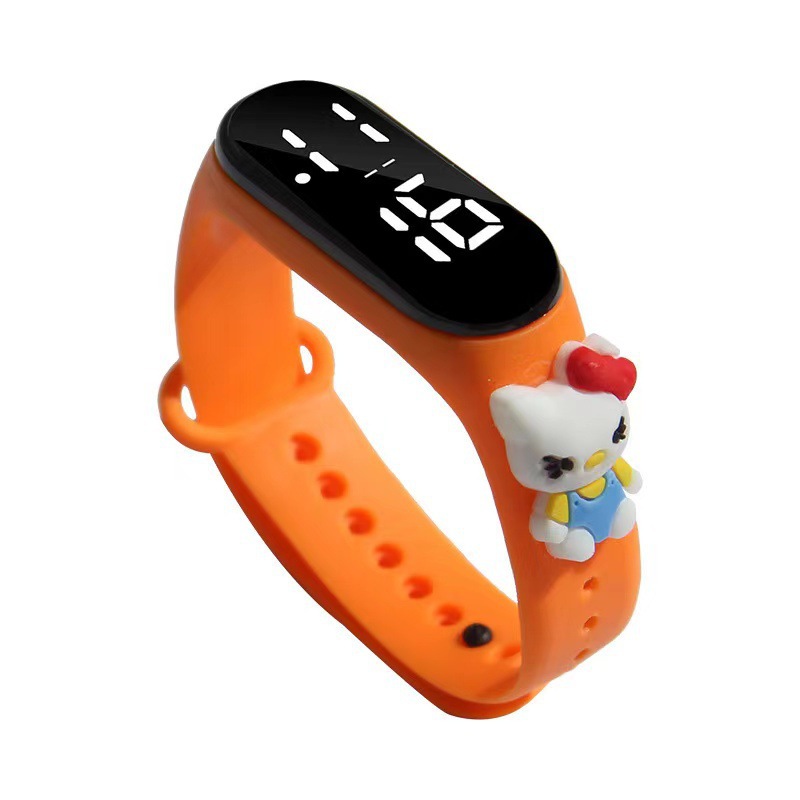Reloj de muñeca Reloj electrónico de anime Crayon Shin-chan Reloj de escuela primaria de jardín de infantes led a prueba de agua