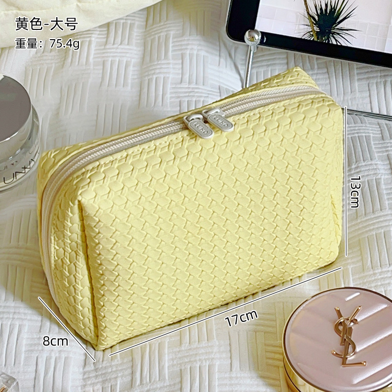 Bolsa de maquillaje simple con modelado integral bolsa de almacenamiento impermeable, corazón de una niña macarrón bolsa de cambio, bolsa de tampón