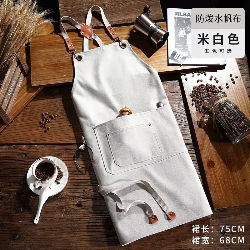 工厂防水帆布围裙定订印字餐饮厨房工作服耐脏跨境广告外贸批发|undefined