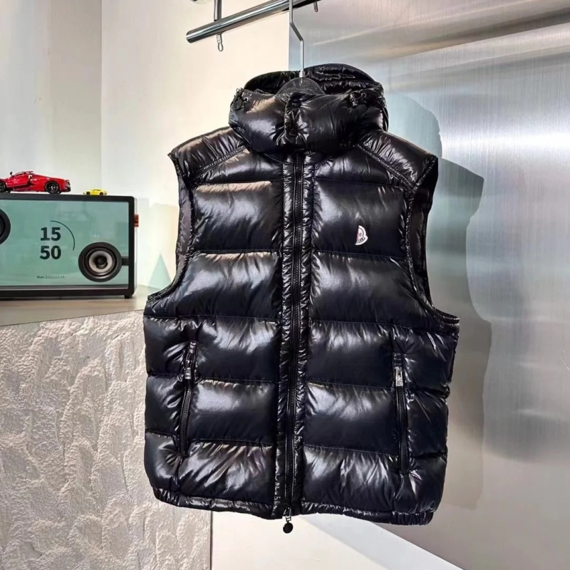Cross-Border High-End Version m Maya Vest White Duck down Feather Vest Unisex Hooded Autumn and Winter Warm Vest Cross-Border High-End Version m Maya Vest White Duck down Feather Vest Unisex Hooded Autumn and Winter Warm Vest