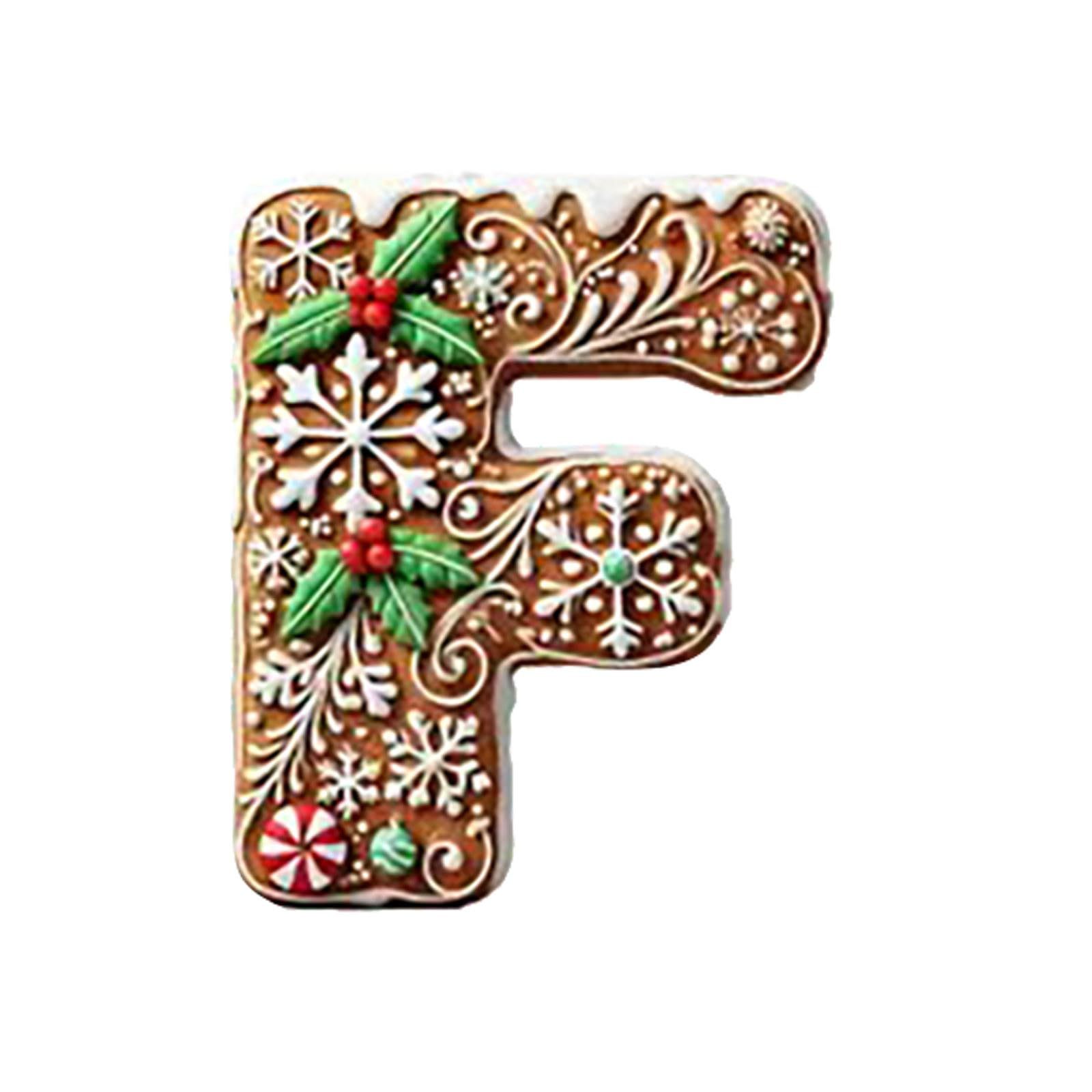 Explosiones transfronterizas de Navidad 26 árboles de Navidad pan de jengibre letras decoraciones mini letras colgante colgante