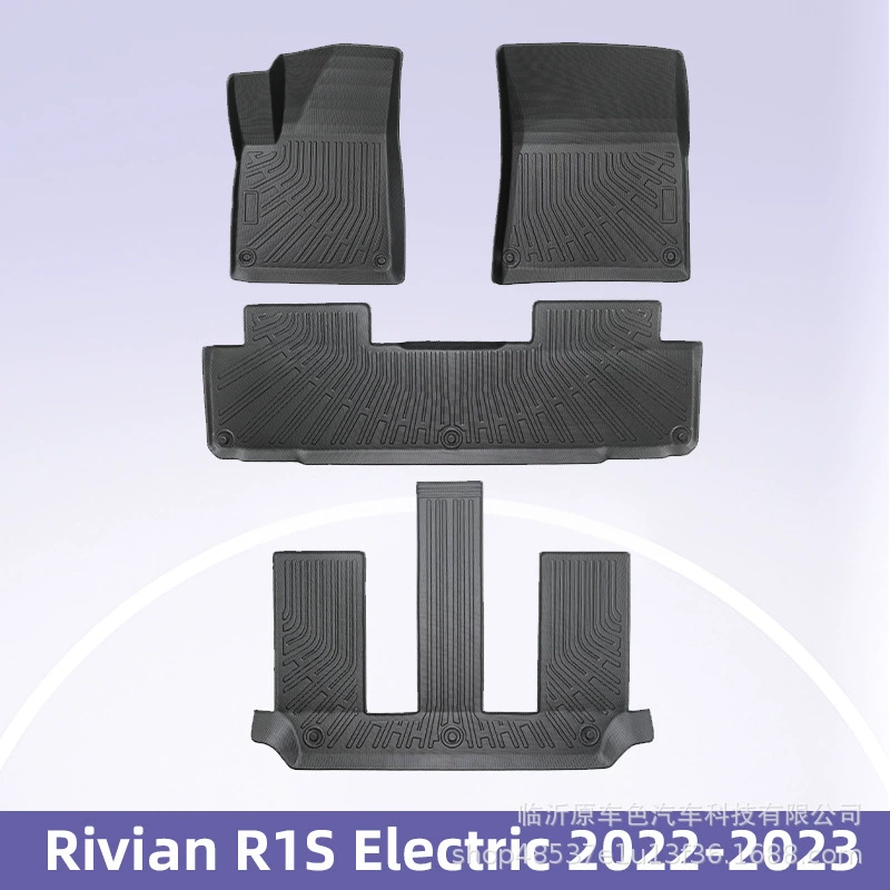 Для Rivian R1S EV Электрический 2022-2023 3D 24/7 Материал TPE ножки Подкладка
