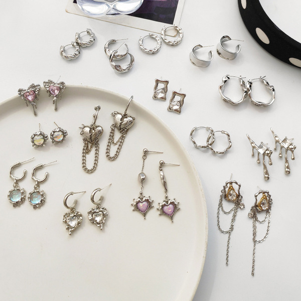 Trend earrings hip-hop style