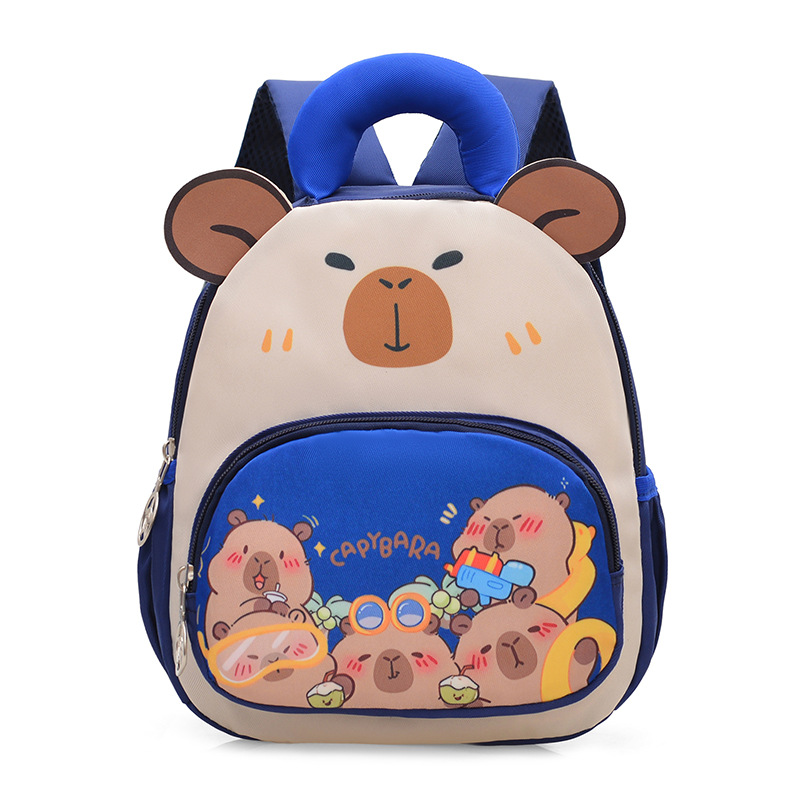 Mochila infantil Capibara, mochila infantil de dibujos animados, 3 años de edad, 5 años de edad, lindas niñas, mochila de jardín de infantes, luz