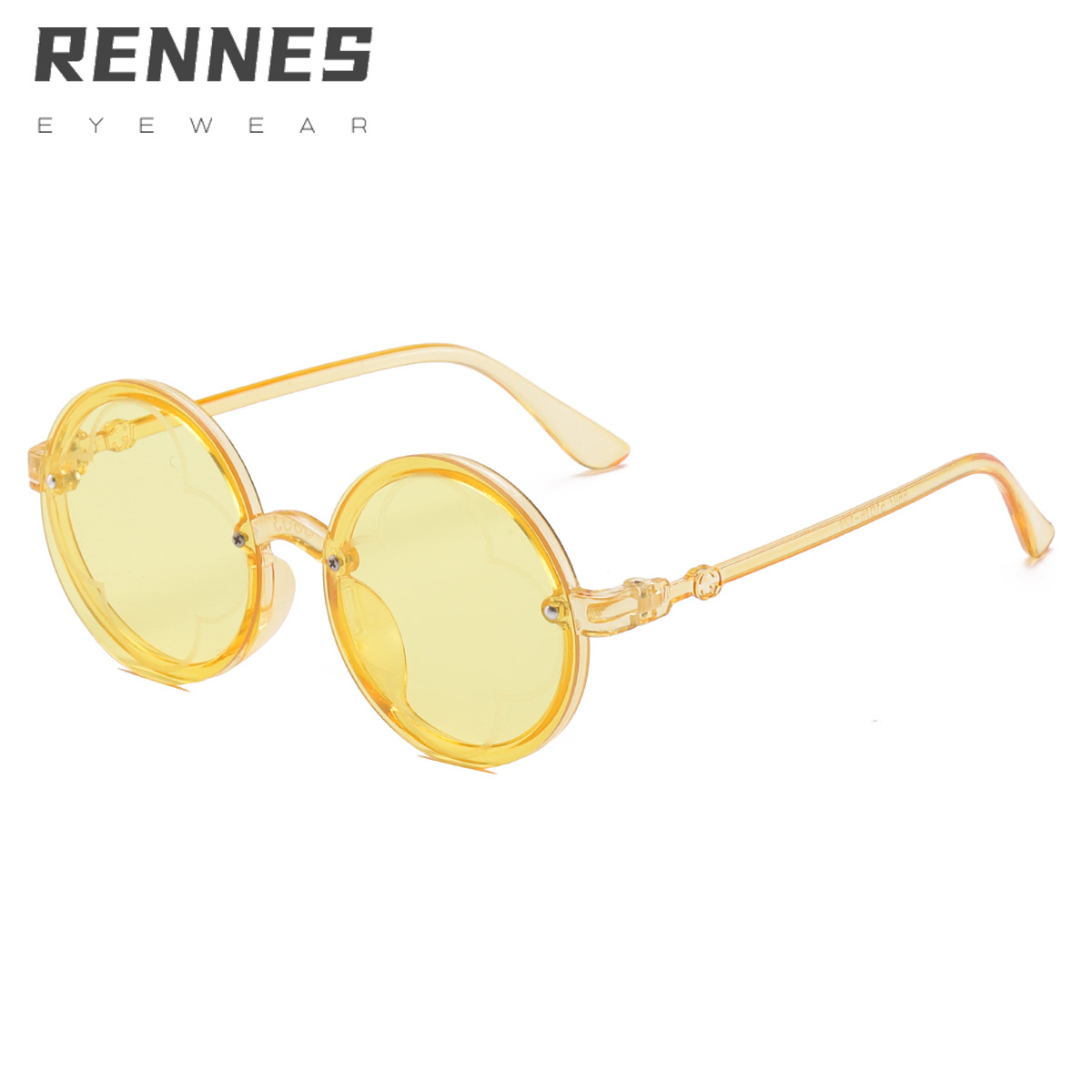 2021 gafas de juego de estilo coreano mismo estilo gafas de sol para niños personalidad de la moda transfronteriza gafas de marco redondo gafas de sol de trébol