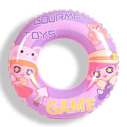 Swimming ring for children and girls, thickened beginner swimming equipment, cute cartoon baby inflatable floating ring, armpit ring
