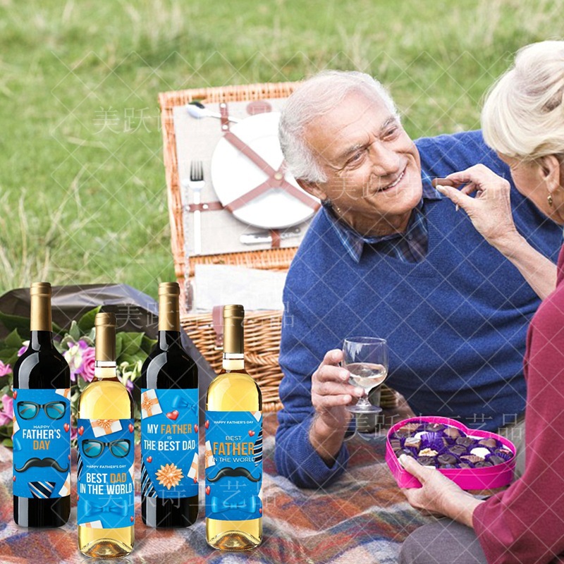 Día Internacional del Padre fiesta etiqueta de botella de vino etiqueta de botella de vino etiqueta de botella de vino