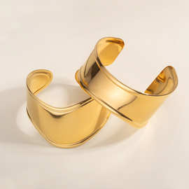 开口镂空女手镯欧美气质新款不规则个性小众设计精致手镯首饰批发