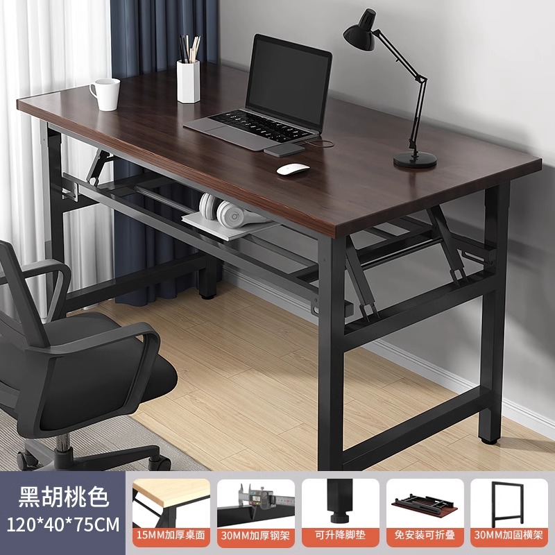 Mesa de escritorio plegable mesa de estudio de escritorio de escritorio de estudiantes de oficina en el hogar tabla pequeña tabla rectangular alquiler simple