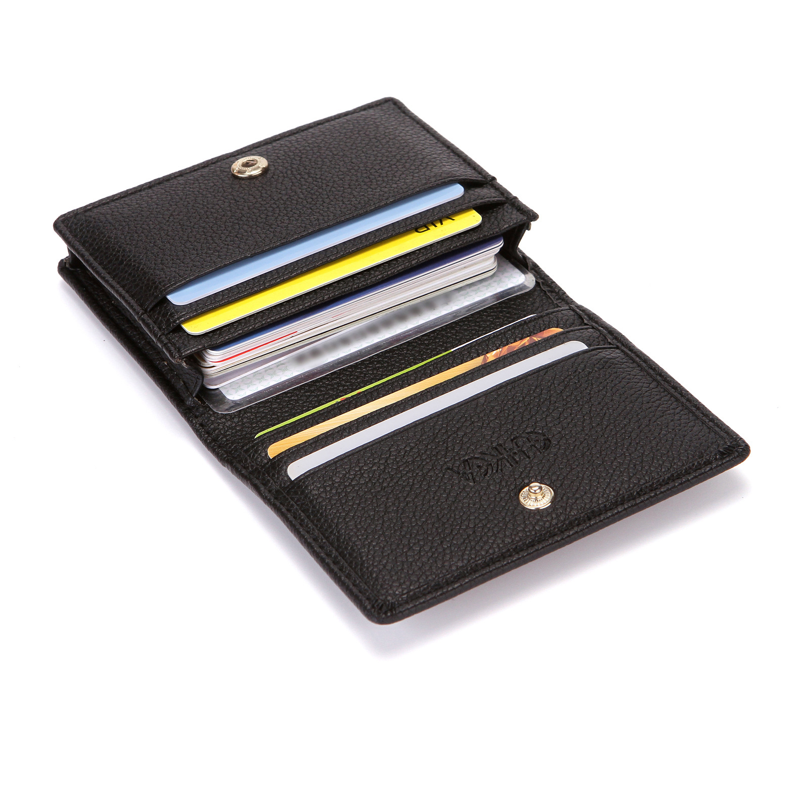 2022 New Cross-border Large Capacity PU Litchi Pattern Card Holder Women's Multi-Function Card Holder Men's Large Banknote Wallet Wholesale