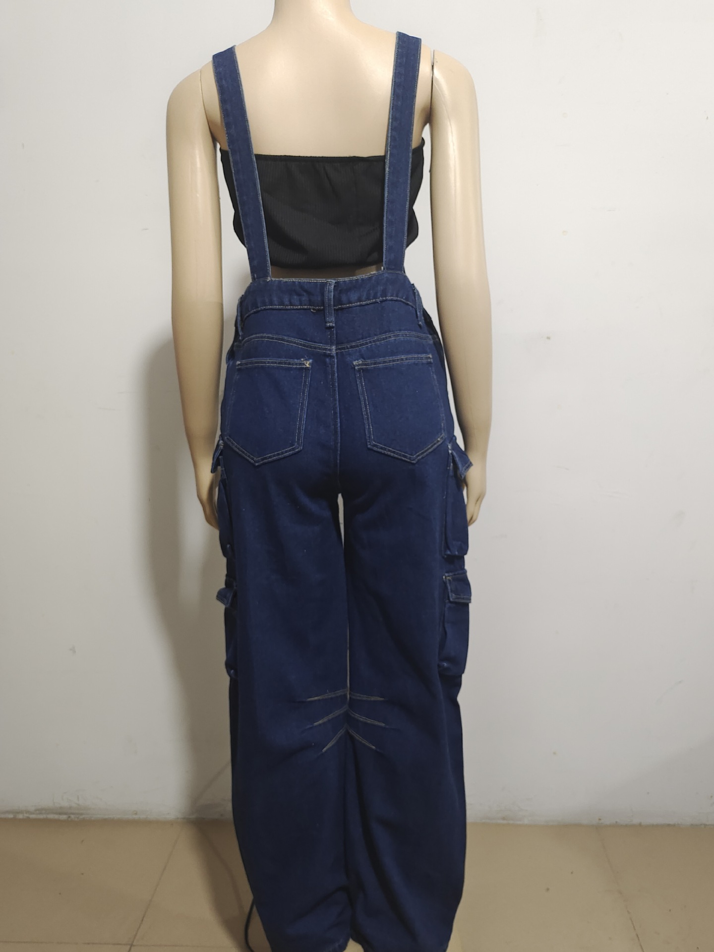 Streetwear Style Women's Holiday Daily Streetwear Solid Color Full Length Pocket Jumpsuits