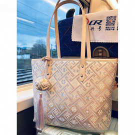 广西非遗壮锦包包女新款民族风大容量托特包新中式单肩手提包批发