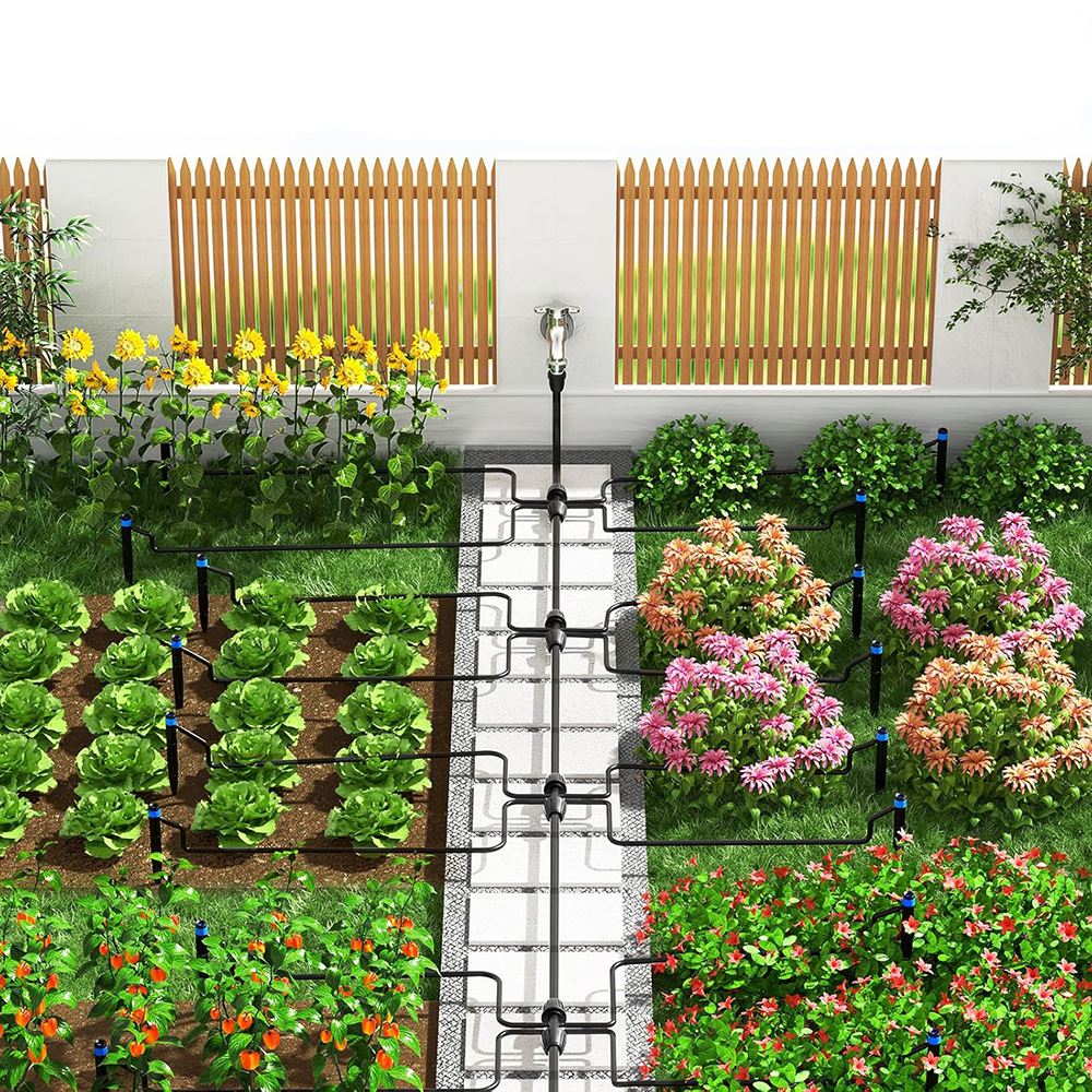 20 juegos de atomización de rociadores automáticos de patio, rociadores de riego ajustables, riego automático, sistema de riego por goteo