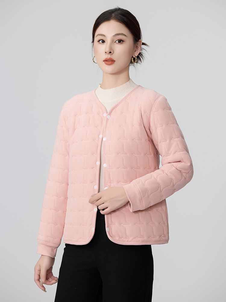 2024 New Winter Fleece-Lined Thickened Cotton Jacket Short Warm Coat Thermal Top