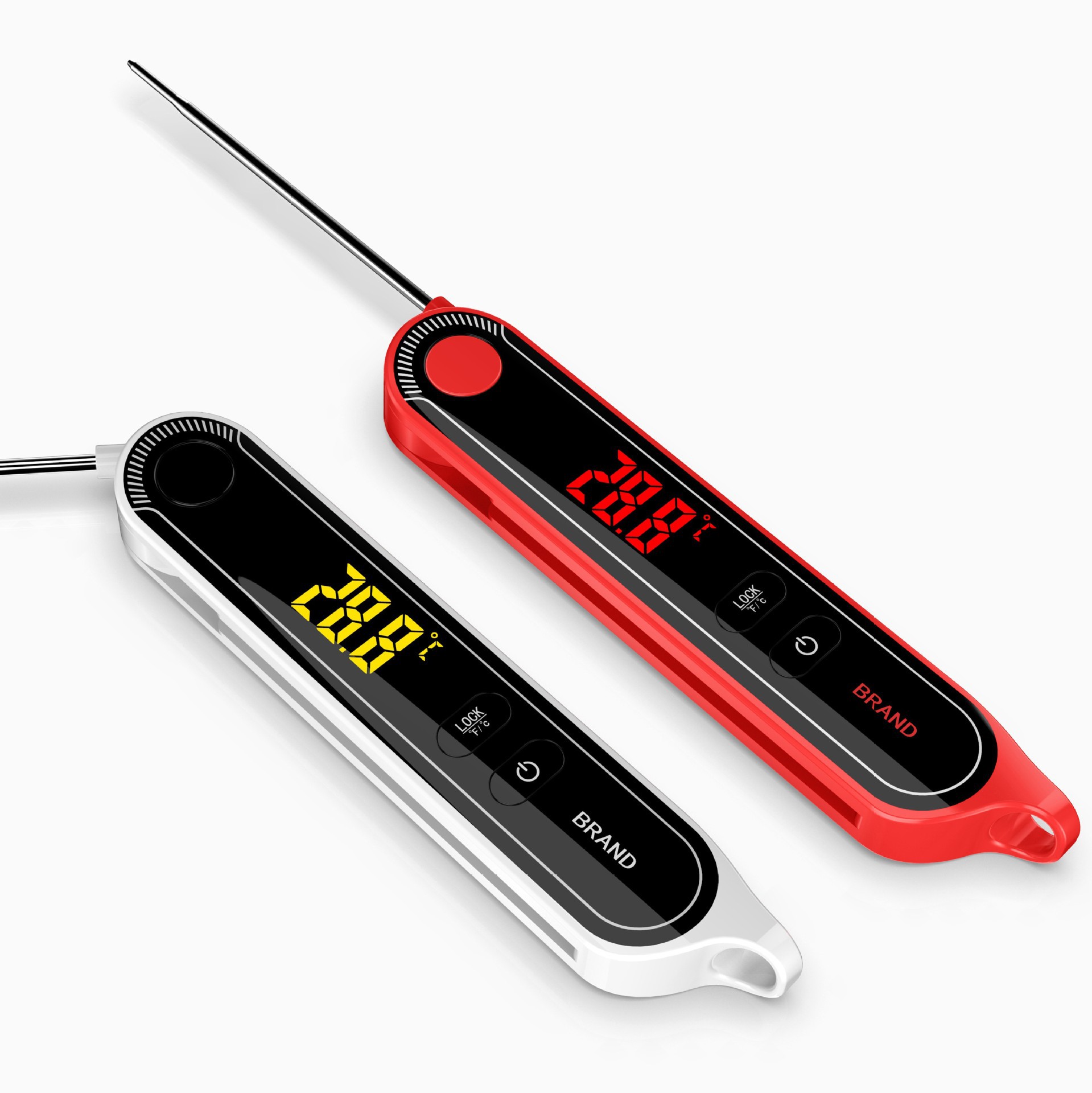 厨房食品温度计折叠探针油水奶粉液体测温计高精度烘焙电子温度计