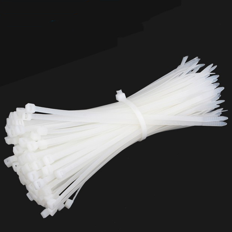 自锁式尼龙扎带 国标环保 扎线带4*200mm 固定塑料捆扎带 白/黑色
