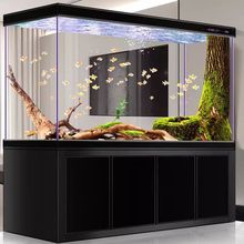 智能客厅鱼缸大型免换水屏风龙鱼缸自循环玻璃生态水族箱2025新款