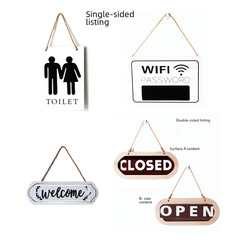 Garden Home Decor Wall Hangings for Shops Hotels Public Places WiFi Password Wooden Sign House Number Home Wall Decor Toilet Nameplate