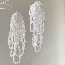 新娘韩式花朵耳挂唯美个性耳饰超仙百搭精致耳环结婚头饰配饰品