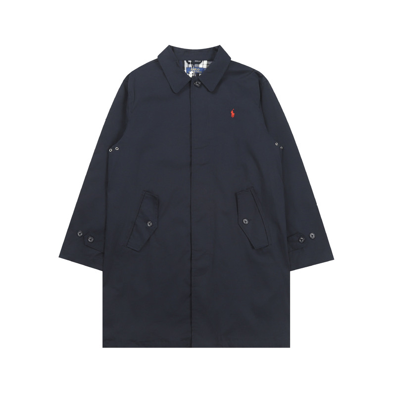 Cross-Border Rl Chen Dazhu British Style Mid-Length Trench Coat with a Vintage Feel, Long Coat in Stock for Dropshipping
