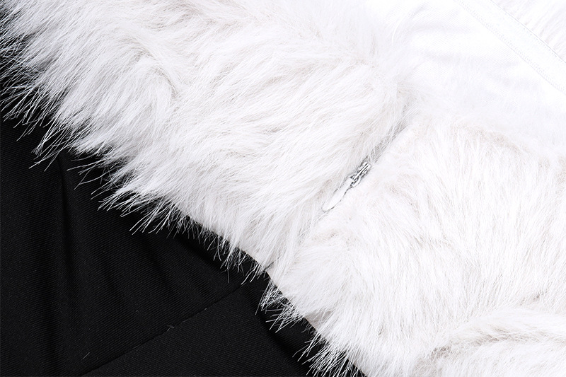 Winter Sexy Sexy off Shoulder Furry Tube Top Slit Dress Women 10 Winter Sexy Sexy off Shoulder Furry Tube Top Slit Dress Women