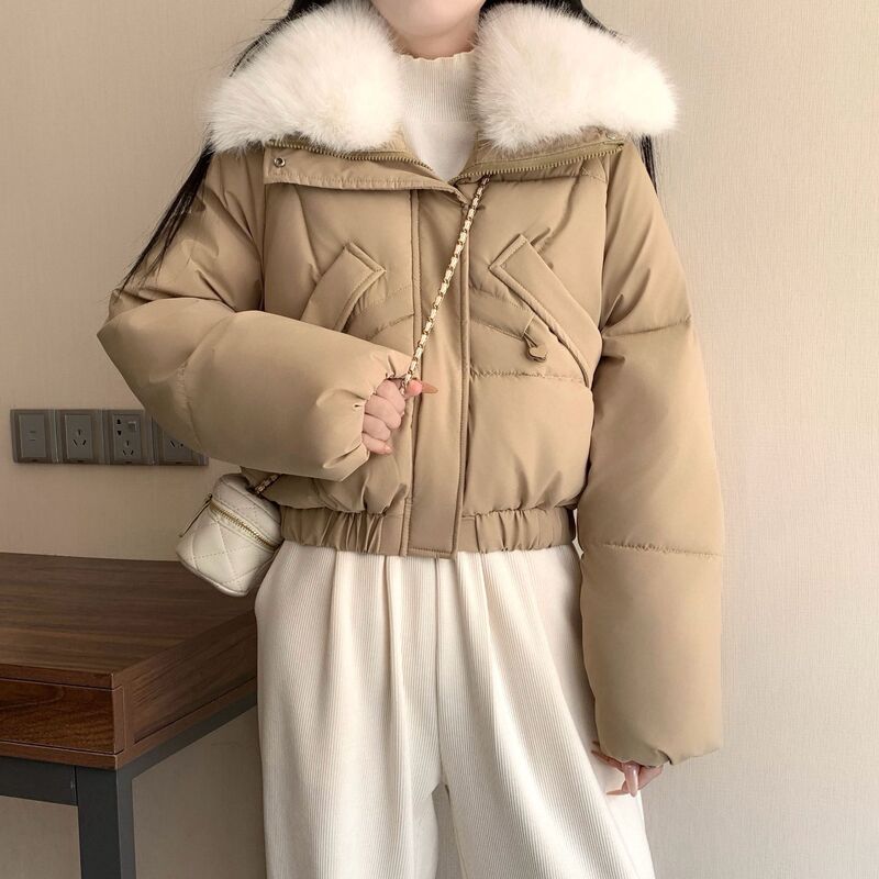 2025冬季新款羽绒棉服女短款小个子设计感面包服棉袄加厚棉衣外套|undefined