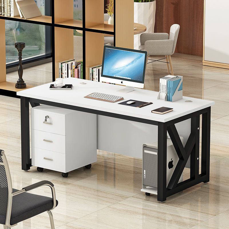 Escritorio de oficina simple y moderno, escritorio de escritorio simple, dormitorio doméstico, escritorio de escritorio simple, escritorio de computadora de oficina de personal corporativo