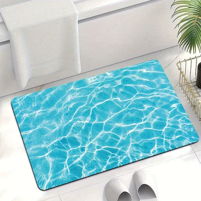 Earth Bathroom Mat, Water-Absorbent | Avtomobil döşəmə paspasları - water-ripple-7-4060cm-new-diatom-mud